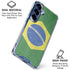 Brazil Flag Distressed Galaxy S25 Clear Case